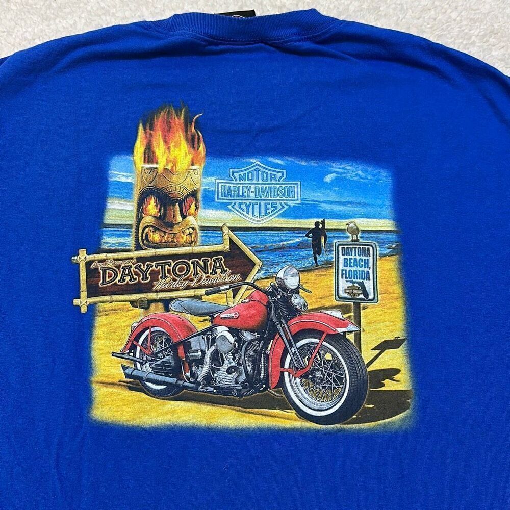 Harley Davidson Daytona Beach Florida Blue T-Shirt Men’s L